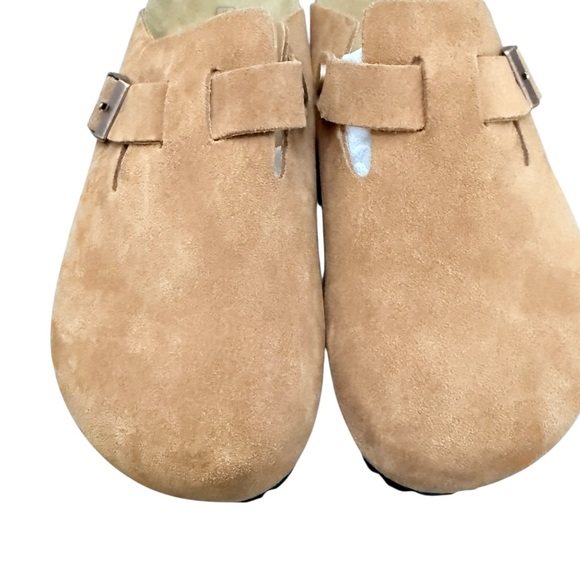 NIB Birkenstock Mink Boston Suede Clogs Size 38 - Picture 2 of 4